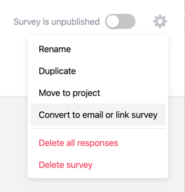 Survey conversion